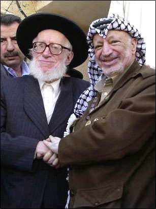 Handhsake Moshe Hirsch - Yasser Arafat