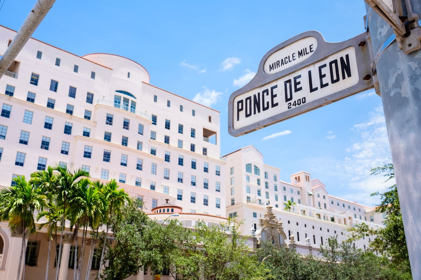 A picture of Coral Gables in Miami, Florida during the day time.
