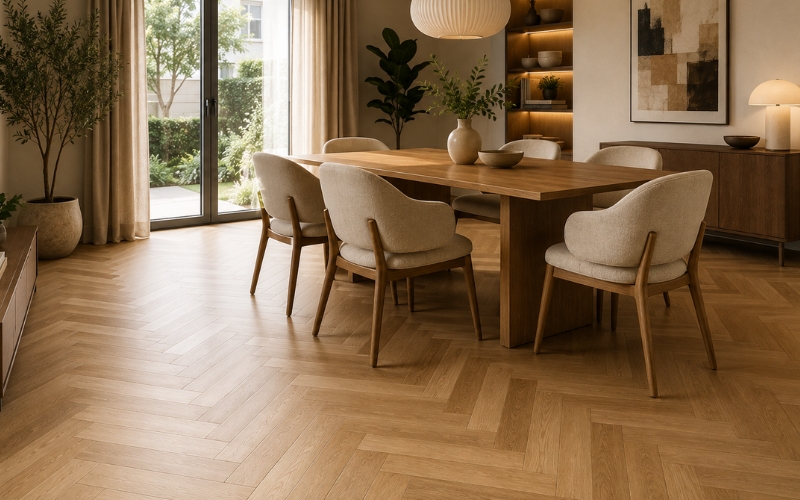 Herringbone flooring