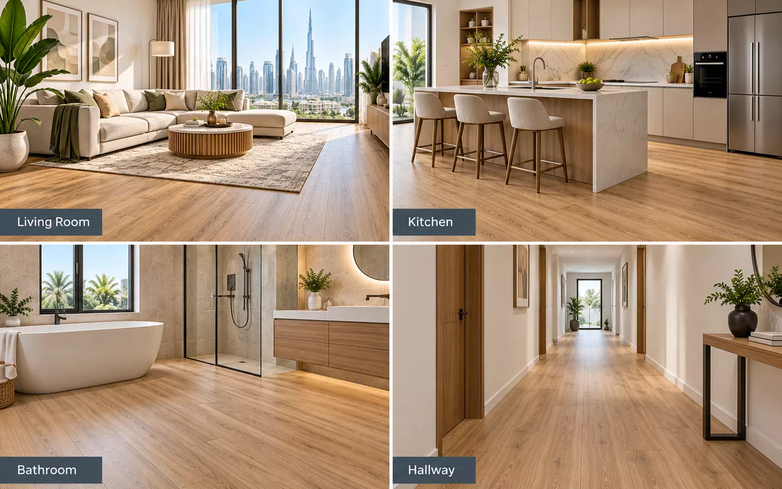 spc flooring installed in different rooms