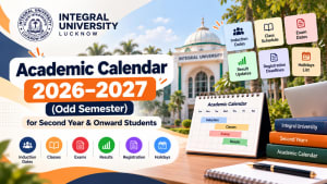 Cover image for Integral University Academic Calendar 2026–2027 (Odd Semester) for Second Year & Onward Students
