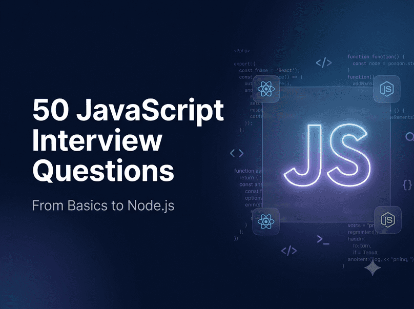 Banner for 50 JavaScript Interview Questions and Answers for Developers in 2026