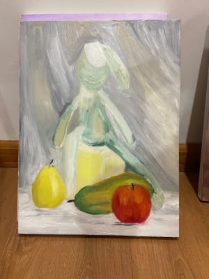 Lady learnt oil painting