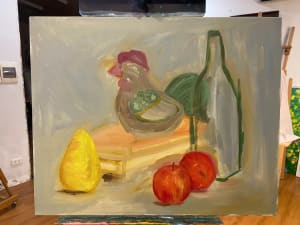 Lady learnt oil painting