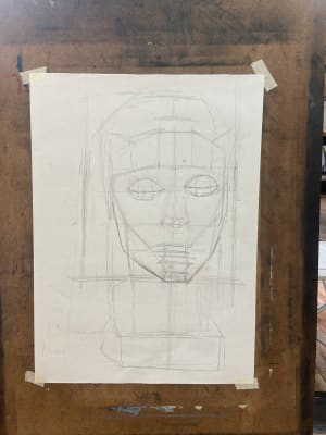 Guy learnt pencil drawing