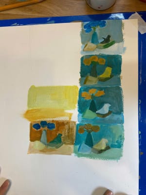 Young girl learned color theory