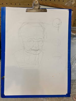 Men learnt face drawing