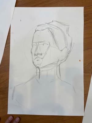 Men learnt face drawing