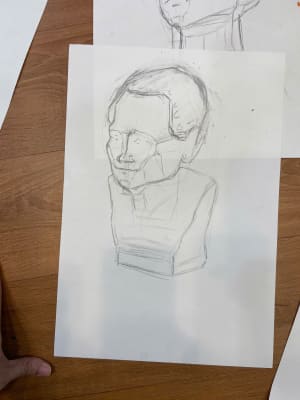 Men learnt face drawing