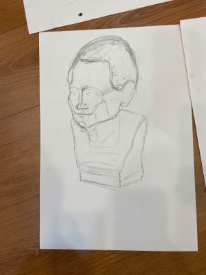 Men learnt face drawing