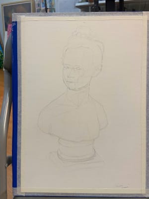 Men learnt face drawing