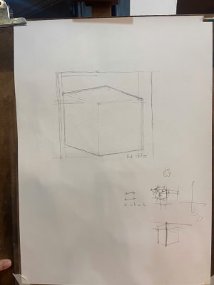 Men learnt pencil drawing
