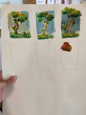 Lady learnt colorsketching