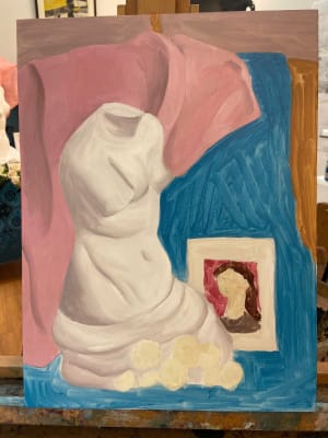 Lady learnt oil painting
