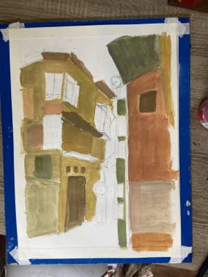 Young girl learned color theory