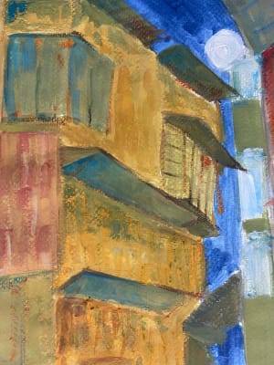 Young girl learned color theory