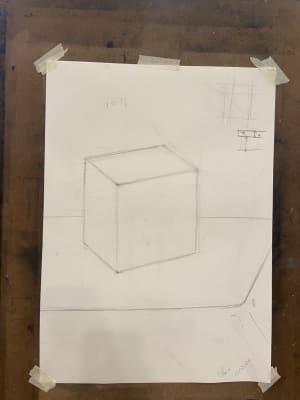 Lady learnt pencil drawing