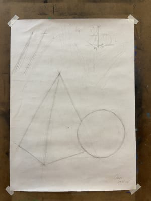 Lady learnt pencil drawing