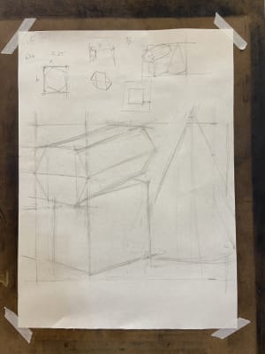 Lady learnt pencil drawing