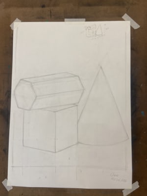 Lady learnt pencil drawing
