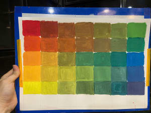 Lady learnt color theory
