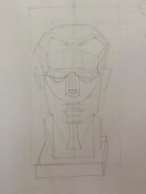 Girl learnts pencil basic
