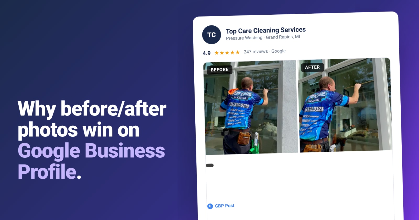 Why before/after photos win on Google Business Profile