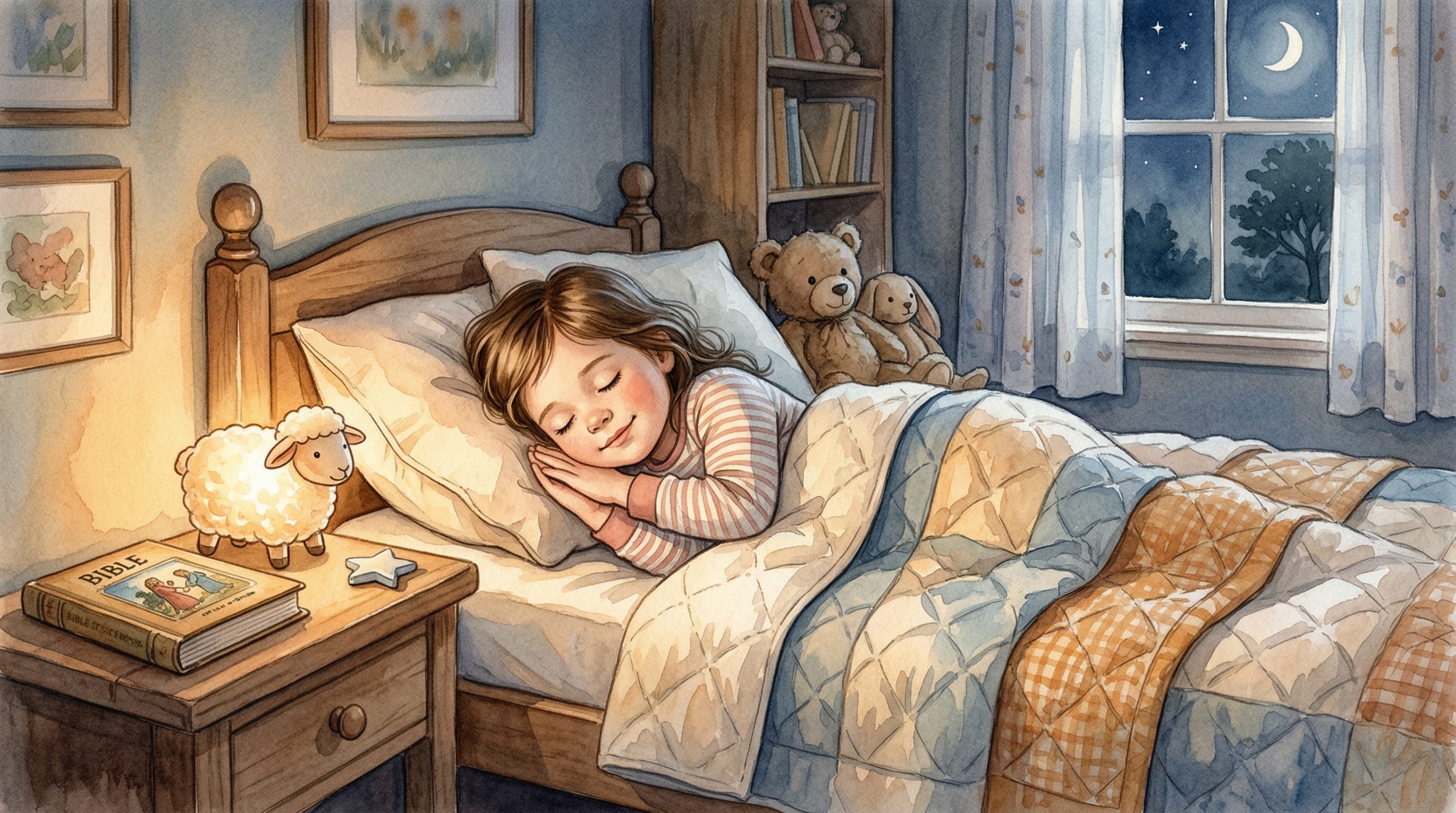 Father and child devotional moment