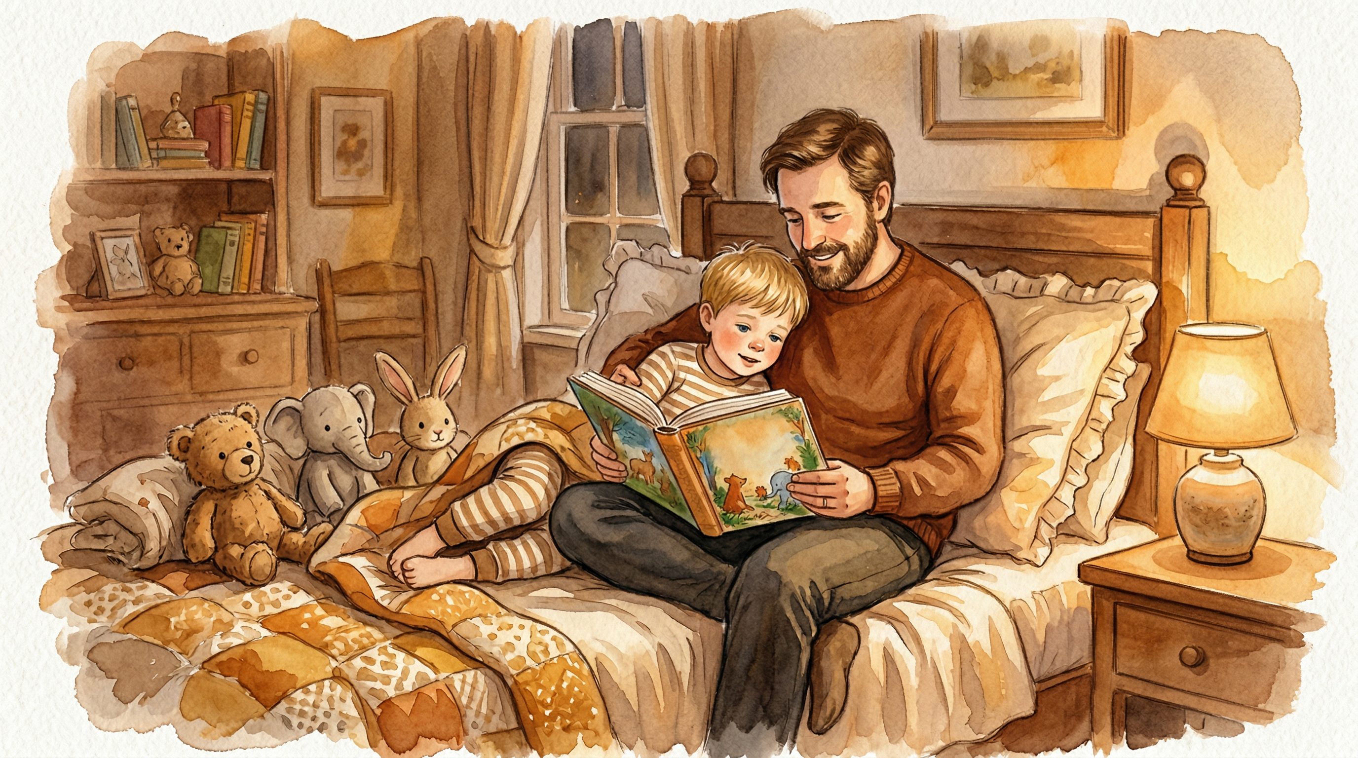 Father and child devotional moment