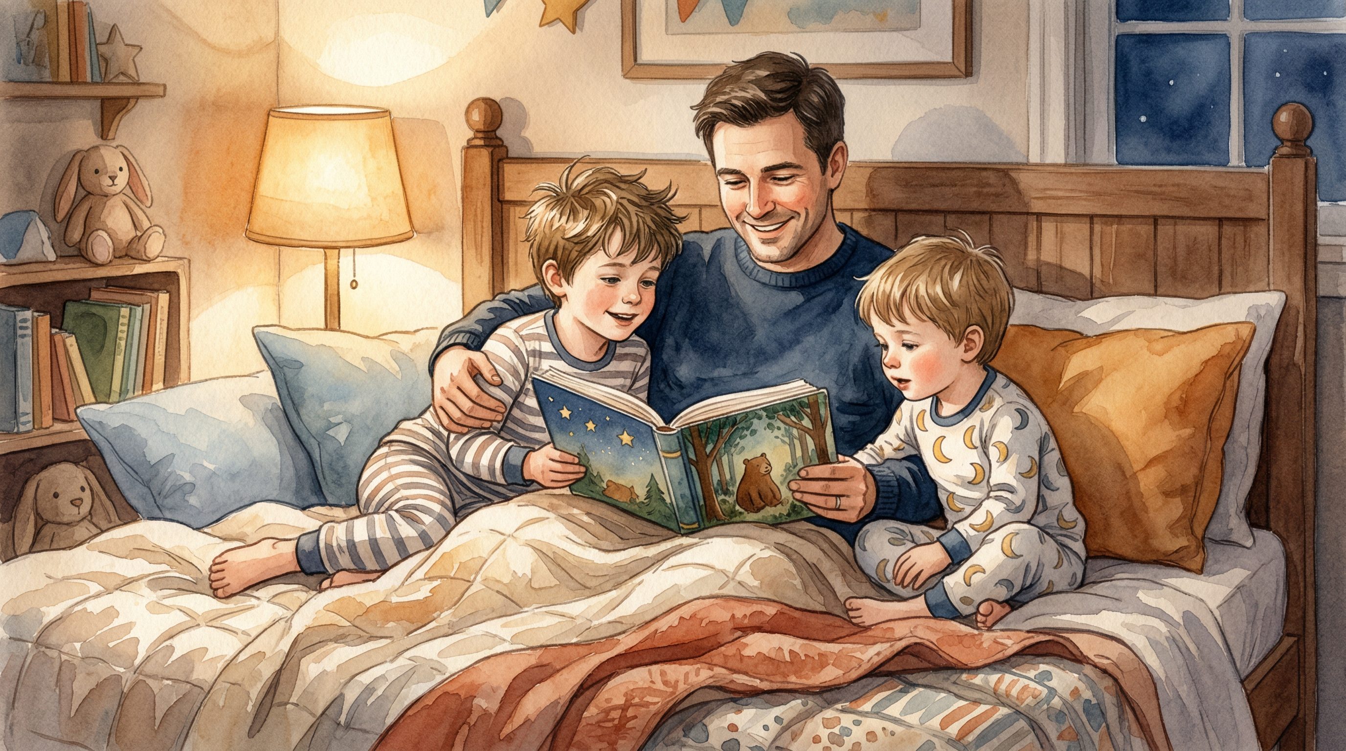 Father and child devotional moment