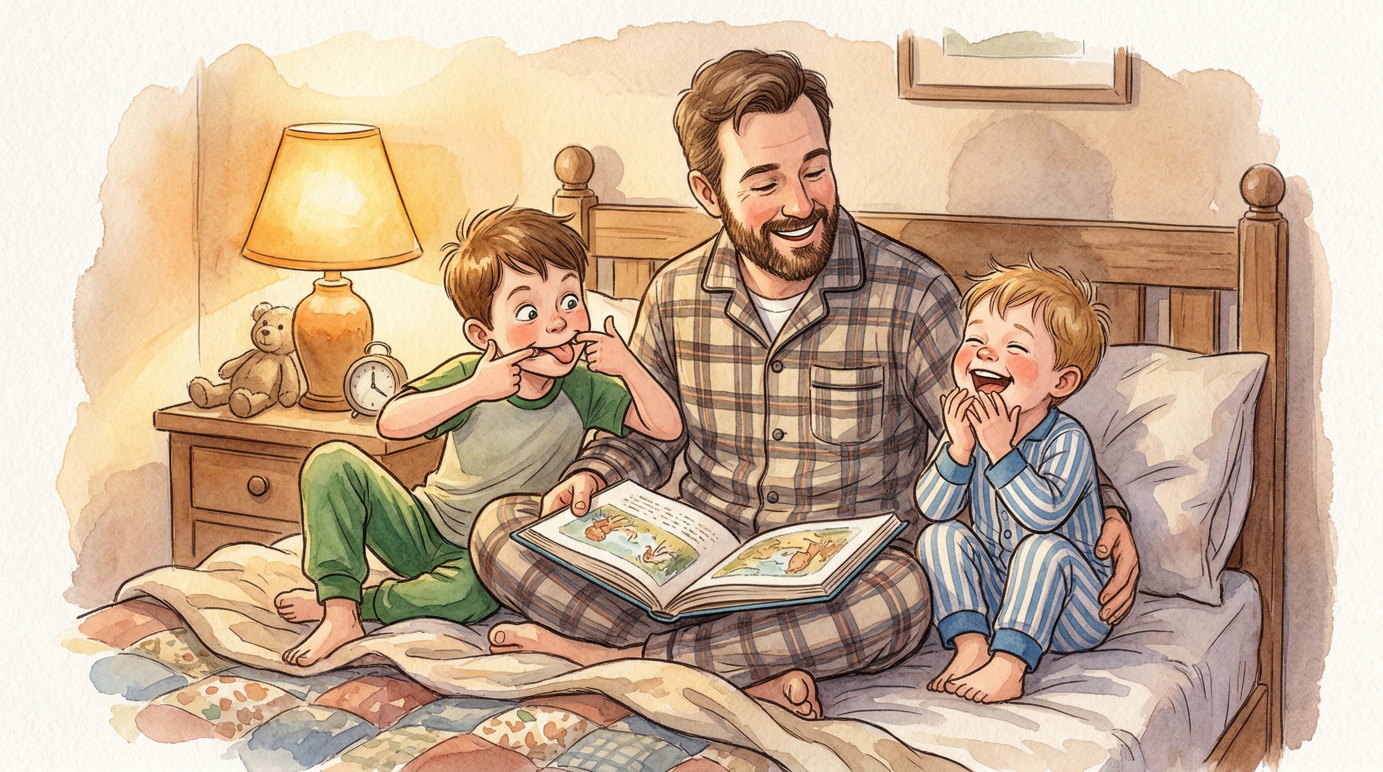 Father and child devotional moment