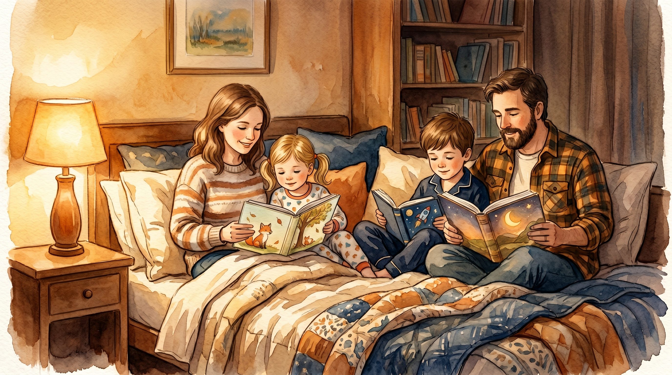 Father and child devotional moment