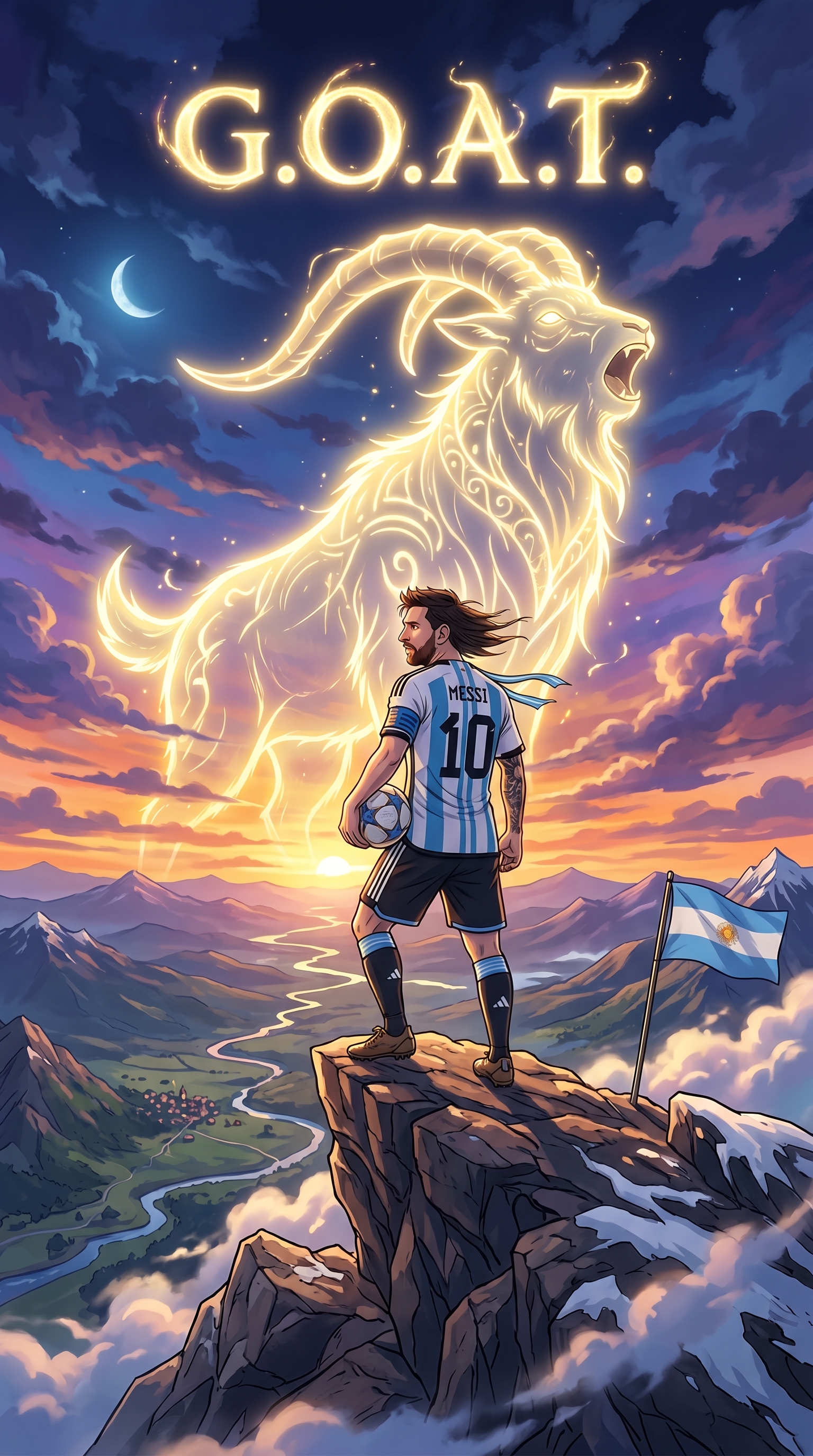 Ảnh chế Messi M10 cưỡi Dê khổng lồ vô địch
