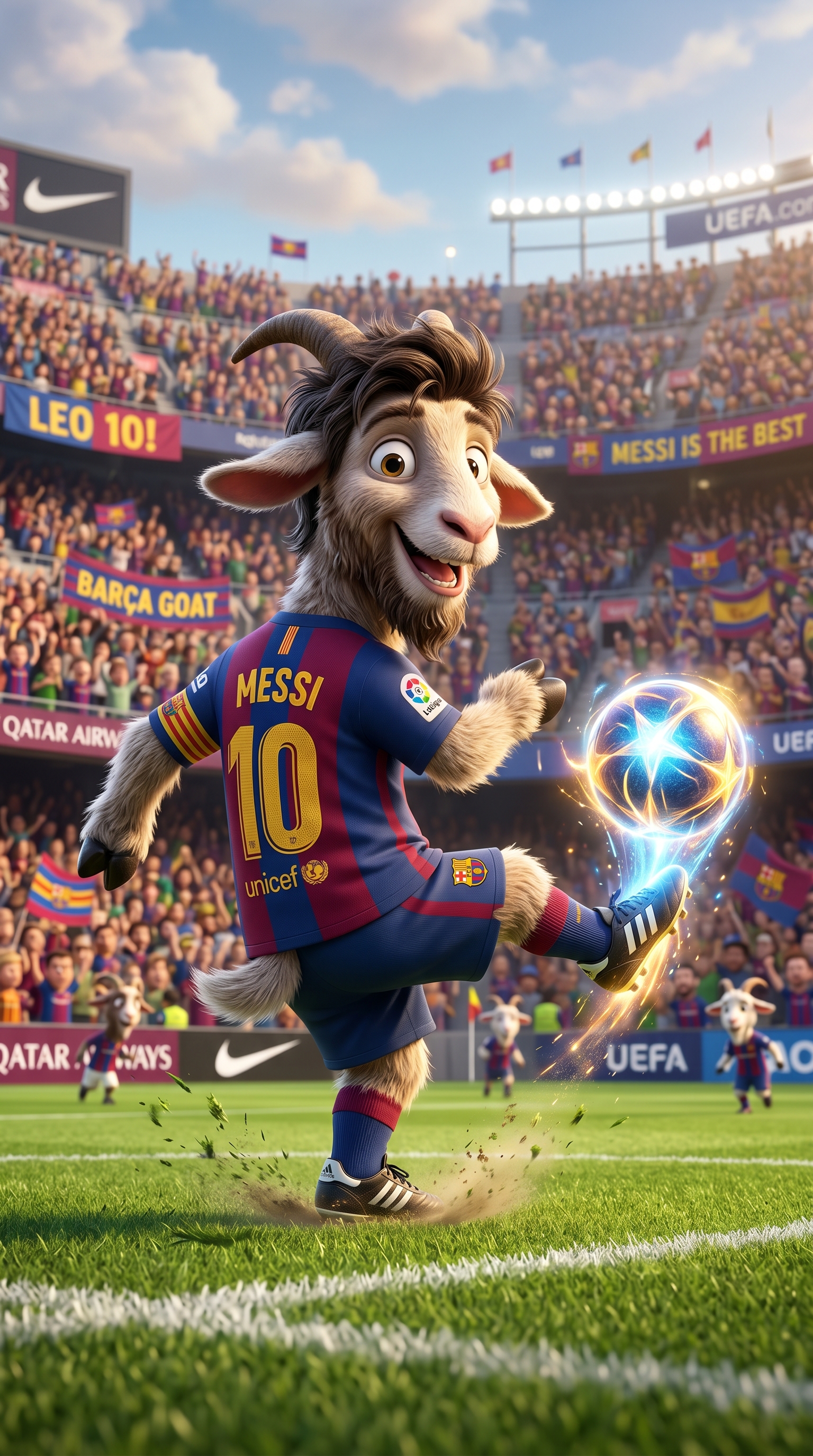 Ảnh chế vui nhộn về danh xưng GOAT của Messi