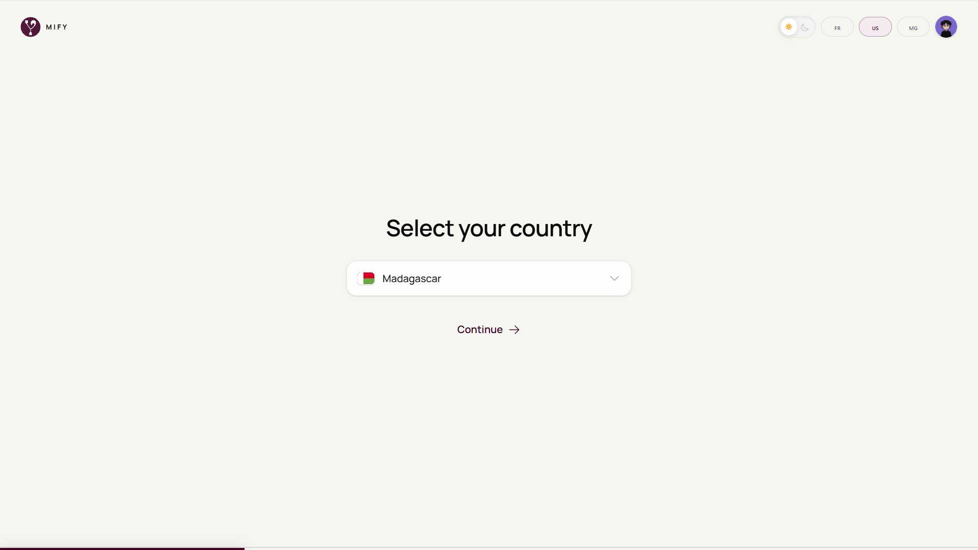 Country Selection