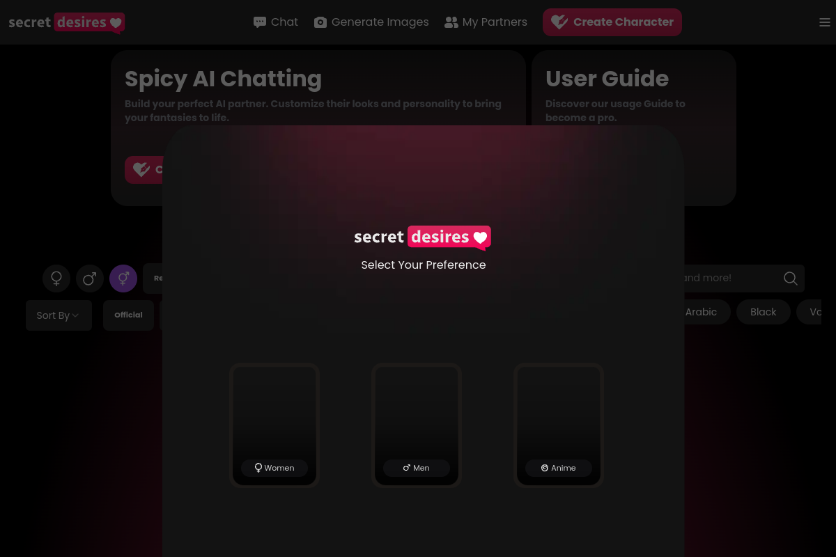 Secret Desires AI preview