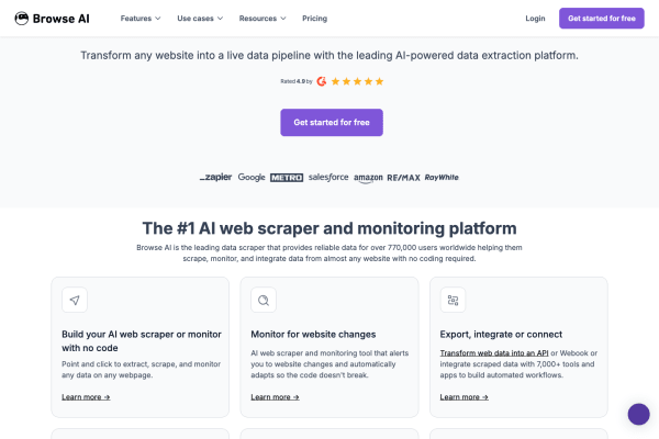 Browse AI screenshot 1