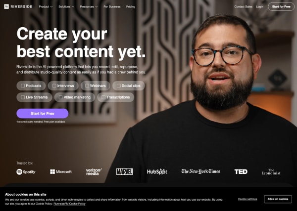 Riverside.fm screenshot 1