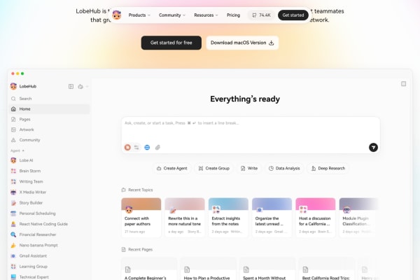 LobeChat screenshot 1