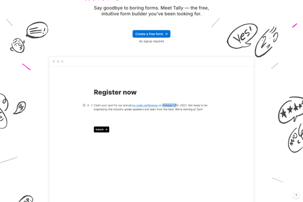 Tally screenshot 1