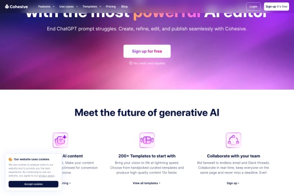 Cohesive screenshot 1