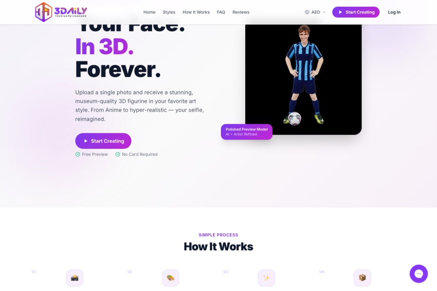 3Daily — 3D AI tool screenshot