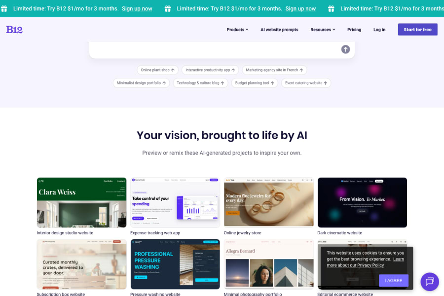 B12 — Business AI tool screenshot