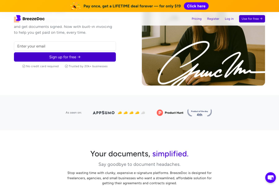 BreezeDoc — Business AI tool screenshot
