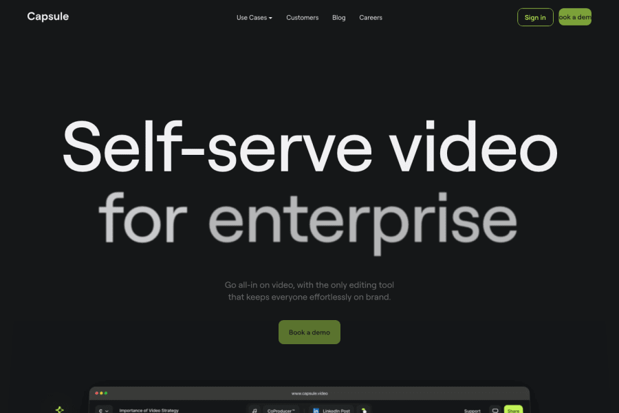 Capsule — Video AI tool screenshot