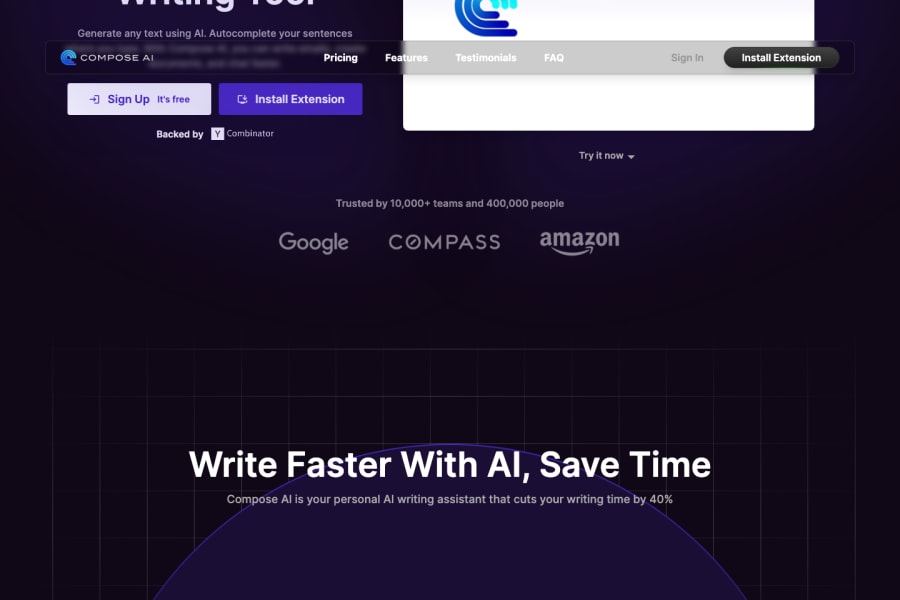 Compose AI — Text AI tool screenshot
