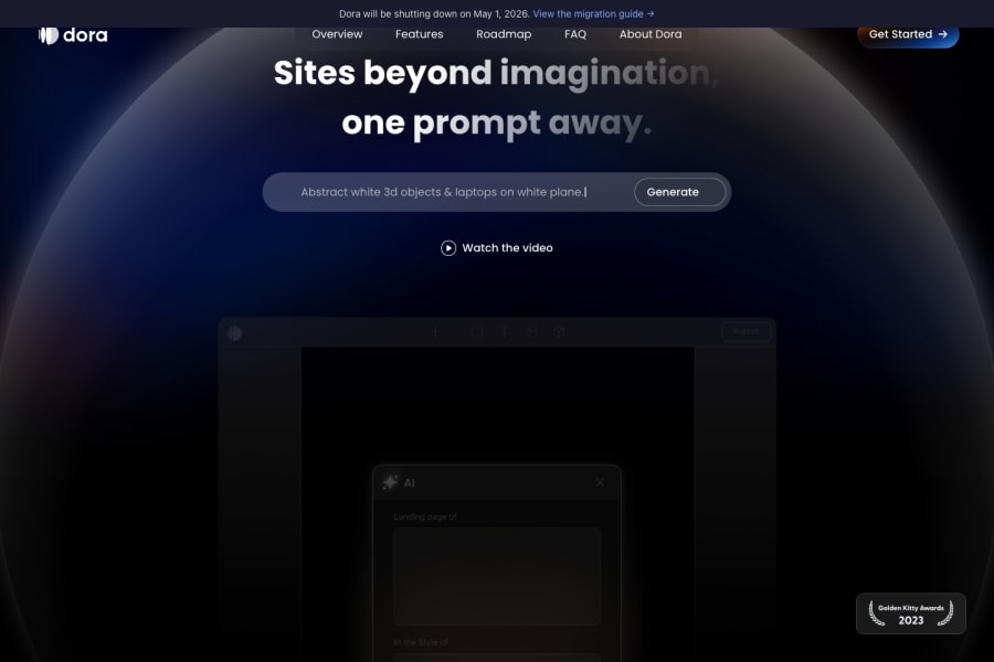 Dora AI — Business AI tool screenshot