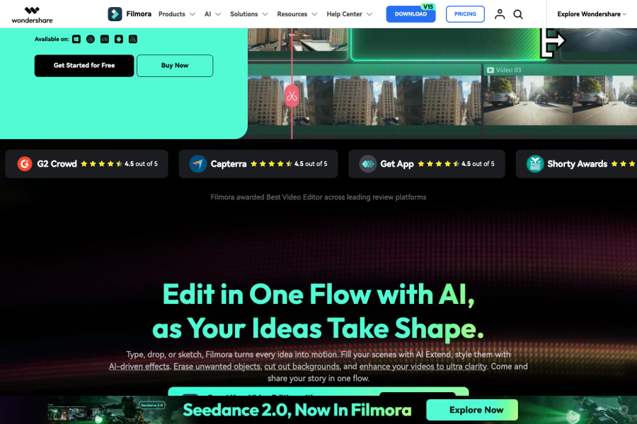 Filmora — Video AI tool screenshot