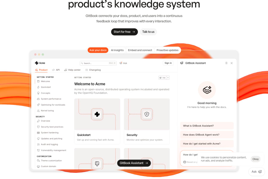 GitBook — Code AI tool screenshot