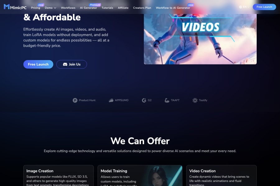 MimicPC — Image AI tool screenshot